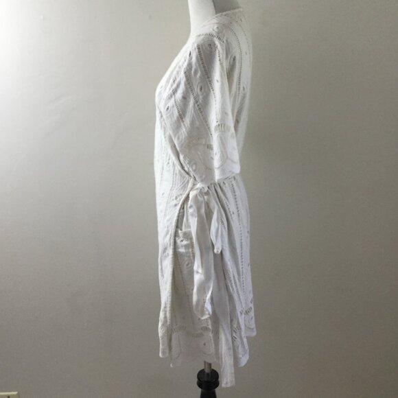 Tularosa Embroidered Eyelet/Lace Rocky Wrap Dress l - Picture 6 of 12